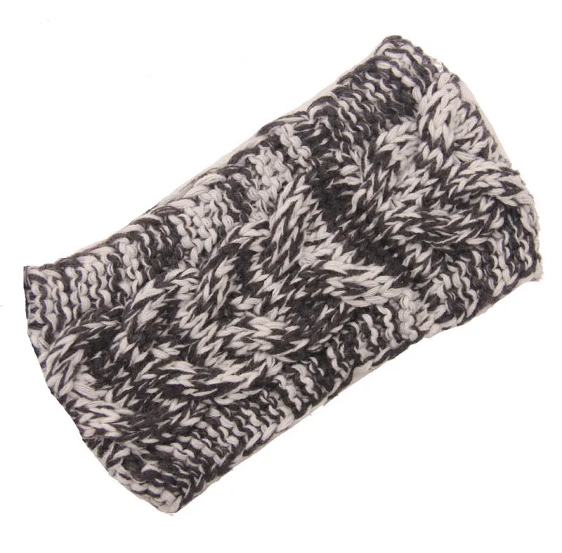 Женская вязаная повязка на голову с бантиком крючком аксессуары для волос