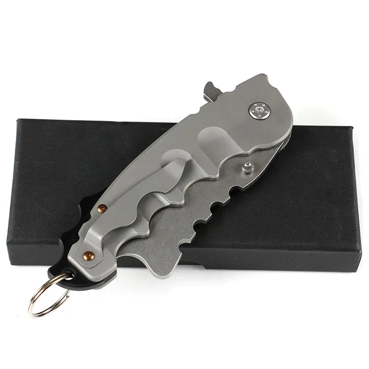 5CR13MOV steel Swayboo мульти открытый складной нож D2 стали высокой твердости Microtech лезвия походные ножи выживания карманный нож с консервным открывалком - Цвет: 5CR13MOV steel