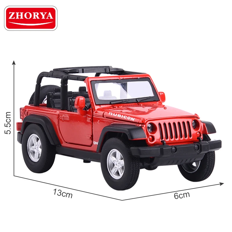 Zhorya 1:32 High Simulation Diecast Metal Jeep Cars Model Kids Pull Back Vehicle-car with Light and Sound Boy Toys For Children |