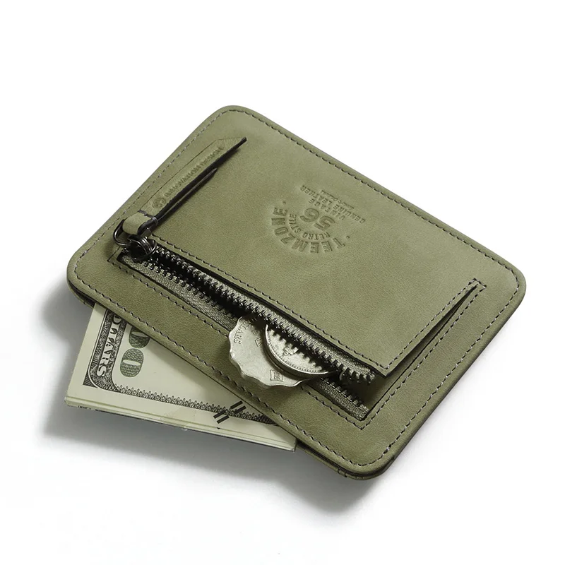 teemzone New Style Unisex Men Genuine Leather Clutch Coin Wallet Simple Card Holder ID Credit 4 Colors K801 | Багаж и сумки