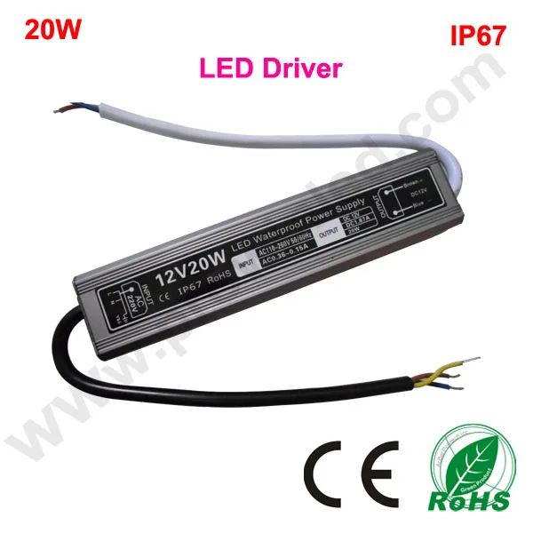 20w led driver 12v switching power supply free Shipping 10pcs ac 110/220V converter light transformer LED strips dc |