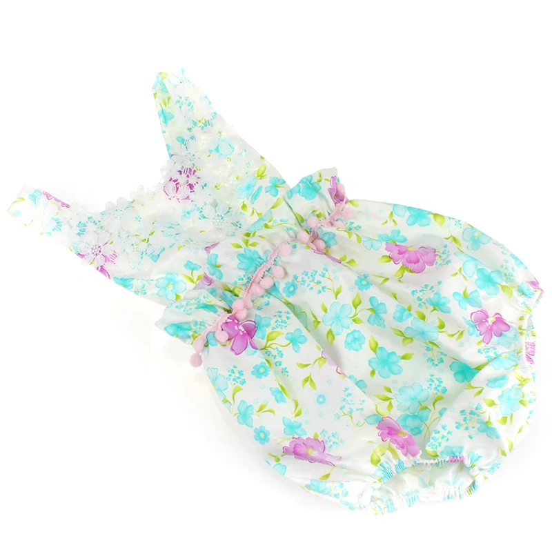 2016 г. Комплект хлопковой одежды с цветочным рисунком для малышей кружевной