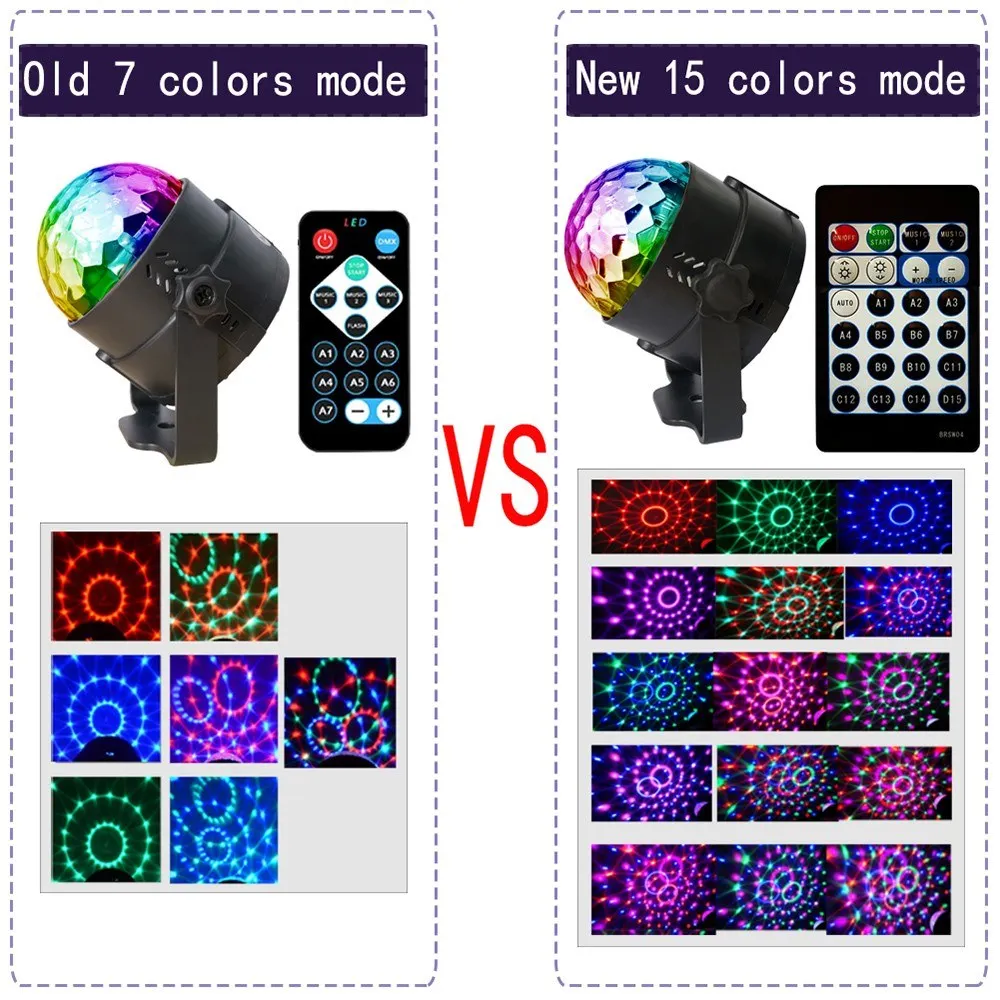 15 цветов диско-шар DJ Lumiere 6 Вт звуковой активированный лазерный проектор RGB