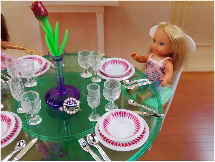 Оригинальная посуда для кукол Барби дом принцессы мебель кухонные аксессуары 1/6