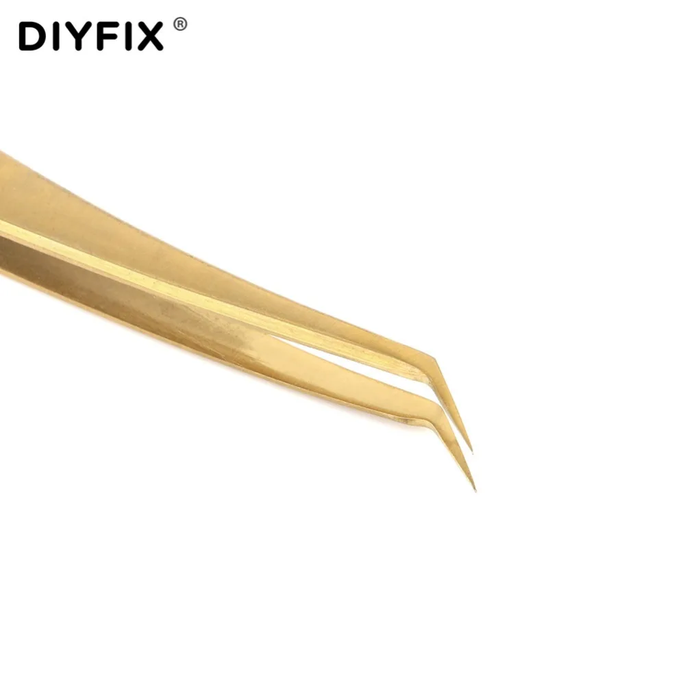 Пинцет DIYFIX для наращивания ресниц пинцет из нержавеющей стали с изогнутыми
