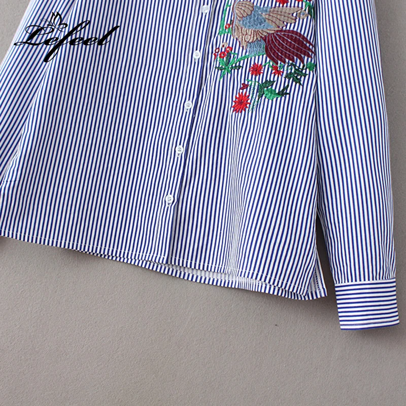Lefeel 2018 Women Blouse Striped Shirt Autumn Sping Clothing Long Sleeve Tops Office Lady Blouses Casual Elegant Top Blusas |
