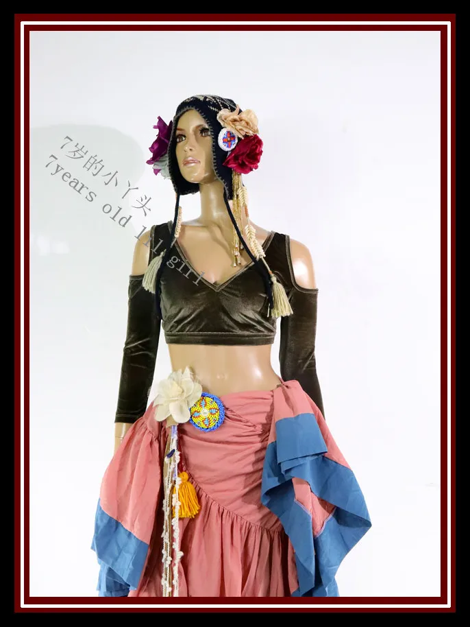 

Velvet Fat Chance Tribal Choli Belly Dance Long Sleeve Top FA62