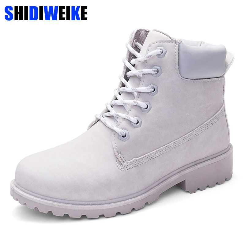 Весна Осень зима 2019 удобные ботинки наивысшего качества на платформе женские