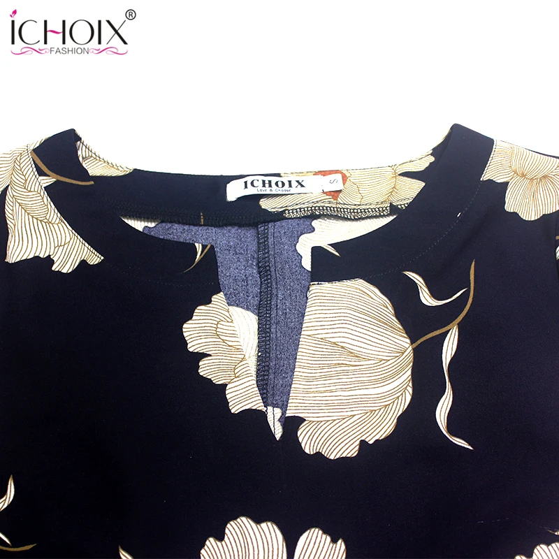 ICHOIX летнее платье Для женщин Элегантное Длинное Платье Винтаж Цветочный принт