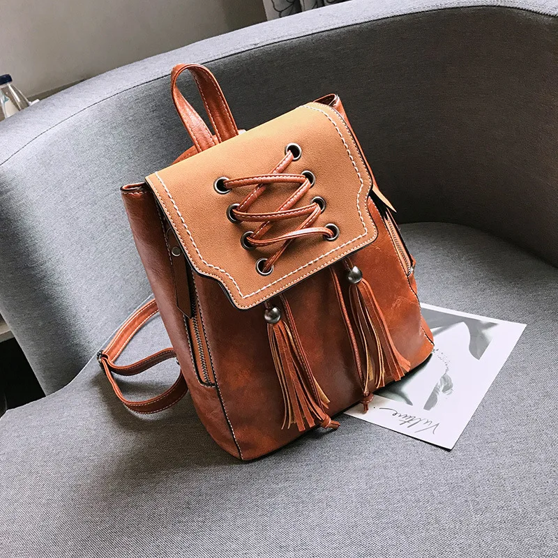 SEVJET женский рюкзак с кистями из искусственной кожи Mochilas дорожные школьные сумки