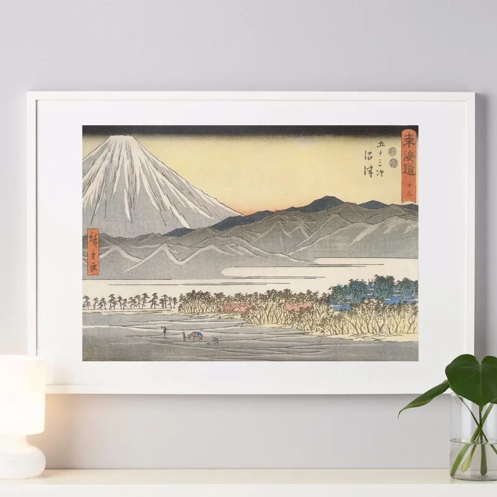 Jpan Mountain Fuji Watercolor Canvas Art Print Painting Poster Wall Pictures For Room Home Decorative Bedroom Decor No Frame | Дом и сад