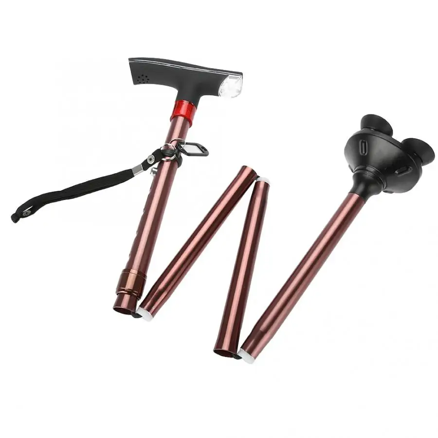 Складная престарелая прогулочная трость руководство слепой тростью костыль с