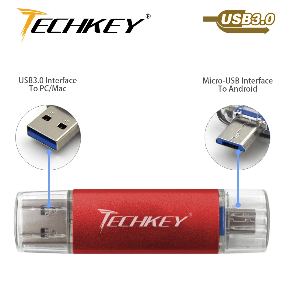 Быстрая скорость новый бренд usb 3 0 OTG 64 ГБ флэш накопитель для Android смартфон флеш 32