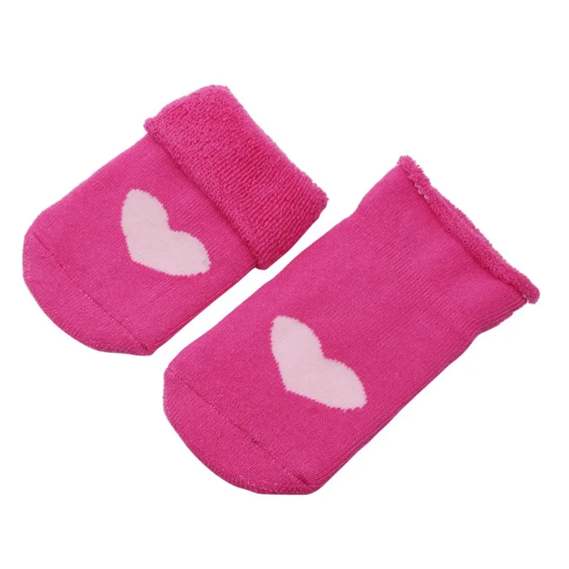 Baby Boys Girls Thickening Cotton Heart Print Cartoon Anti-slip Floor Socks Hot Newborn Winter Autumn Warm Soft Clothes | Детская одежда