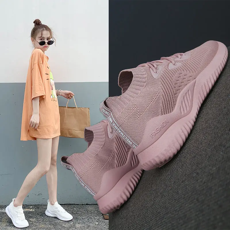 Новые весенние кокосовые туфли Ins Женские Дышащие вязаные корейские студенты |