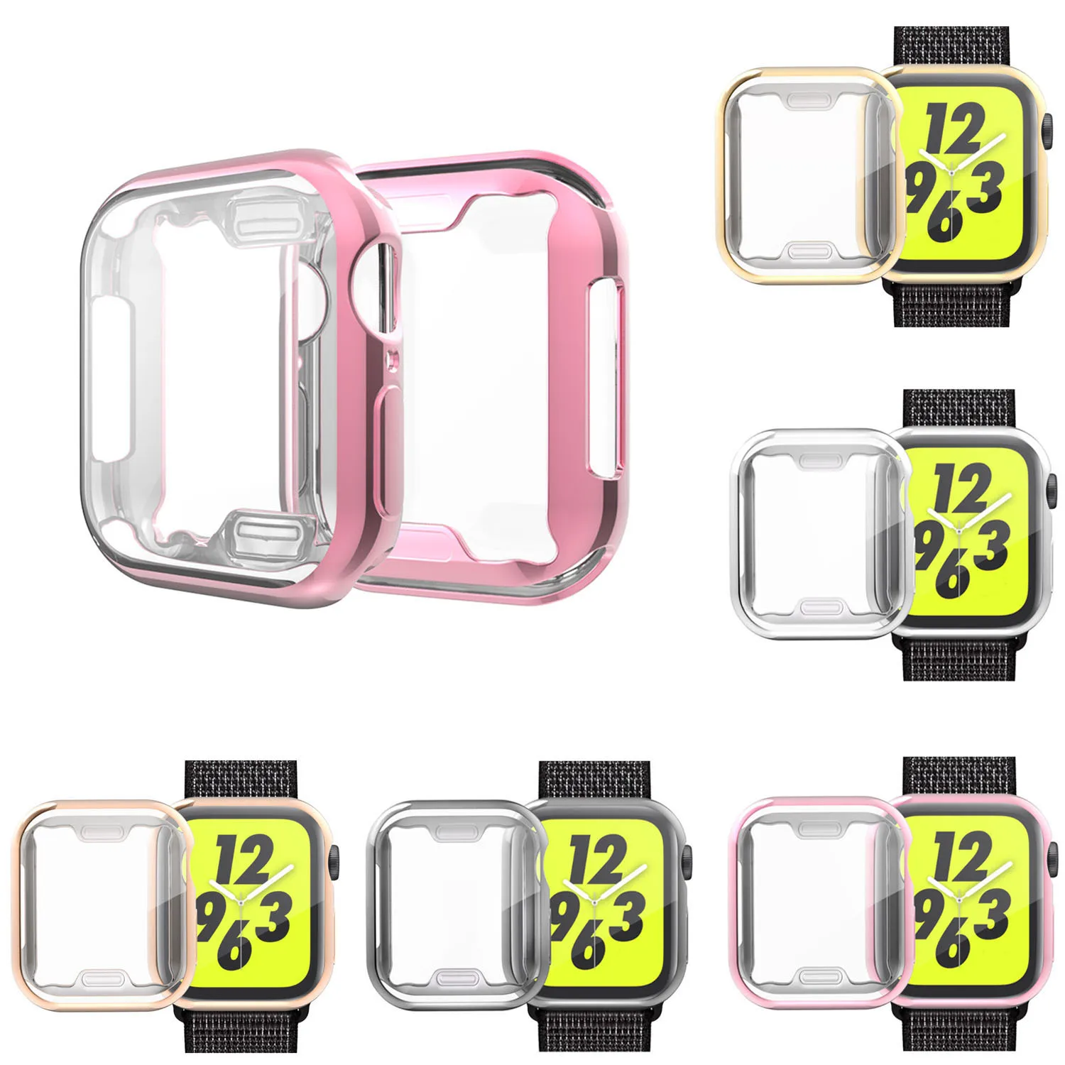 Ультратонкий Мягкий тонкий чехол для часов Apple Watch Series 4/44/40 мм защитный из ТПУ