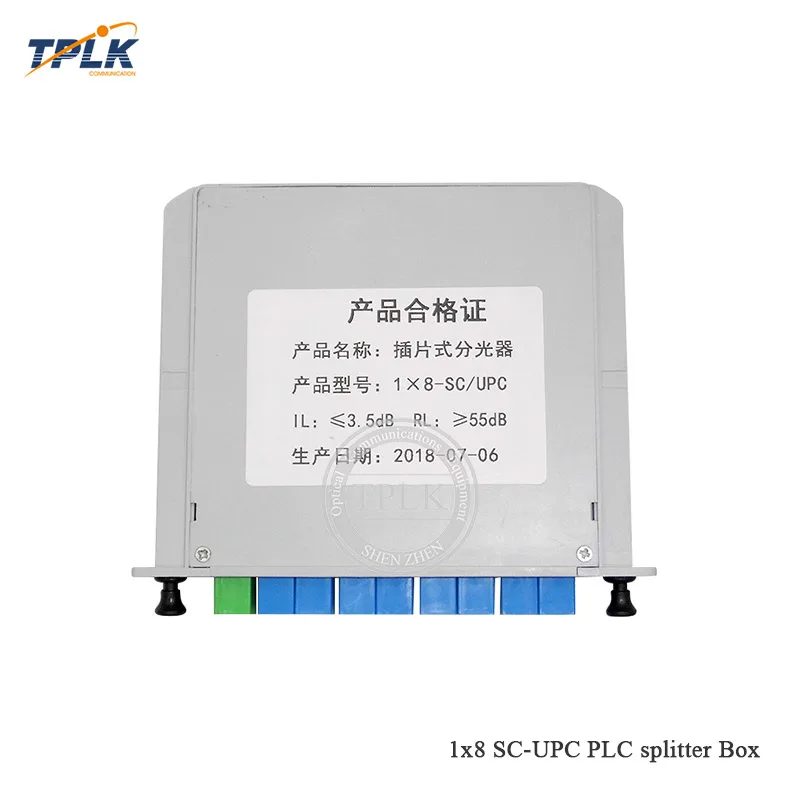 Оптоволоконный разветвитель SC UPC PLC 1X8 1 шт. коробка для кассет оптоволоконный FTTH