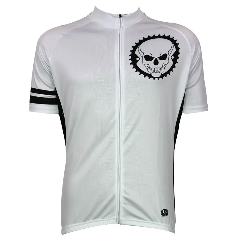 Новые Мужские Велоспорт Джерси Удобная Велосипед/Велосипед Рубашка Белый череп