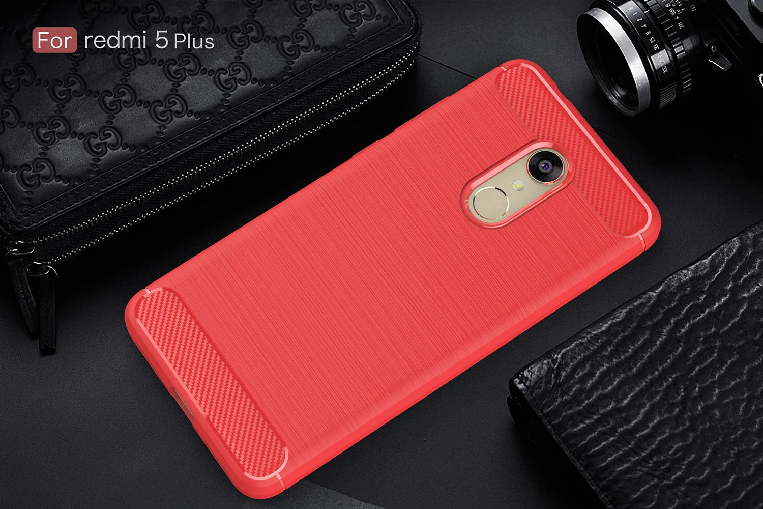 Ультра-тонкий телефон чехлы для xiaomi redmi5/5 плюс углеродного волокна Мягкий