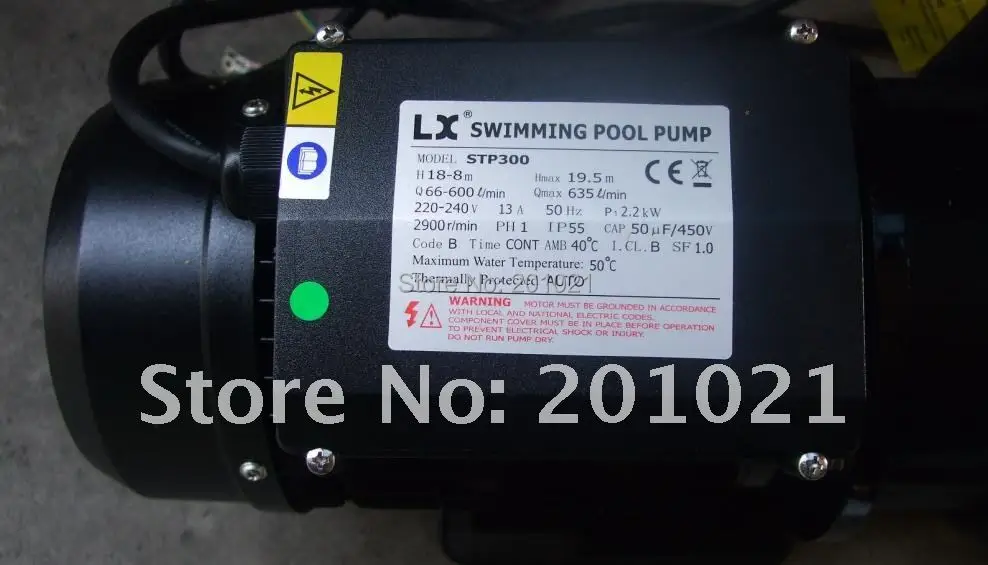 Китайский насос для бассейна LX 3HP 2200W H 18 8m Hmax 19 5 m Q 66 600L/min Qmax 635L/min ванны