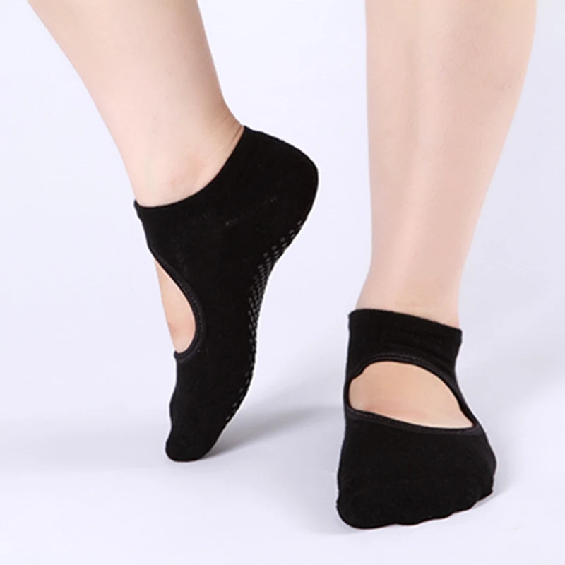 Professional non-slip yoga socks women Backless dance ballet fitness breathable sports Massage Pilates Female Socks |