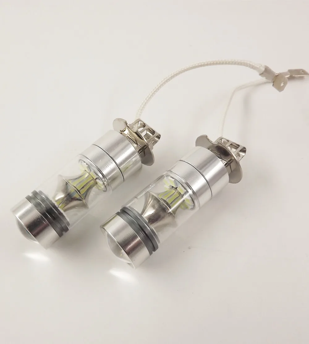 

NEW 2X H3 100W 2323 LED 8000K Iceberg Blue Projector Fog Driving Light Bulbs