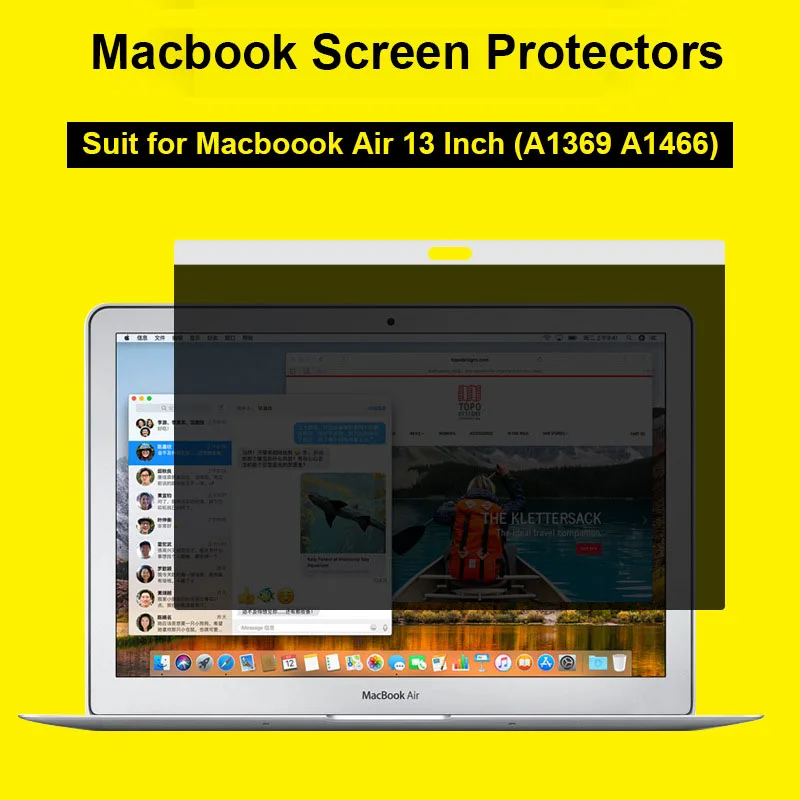 Магнитный фильтр для ноутбука Apple A1369 A1466 Защитная пленка Macbook Air 13