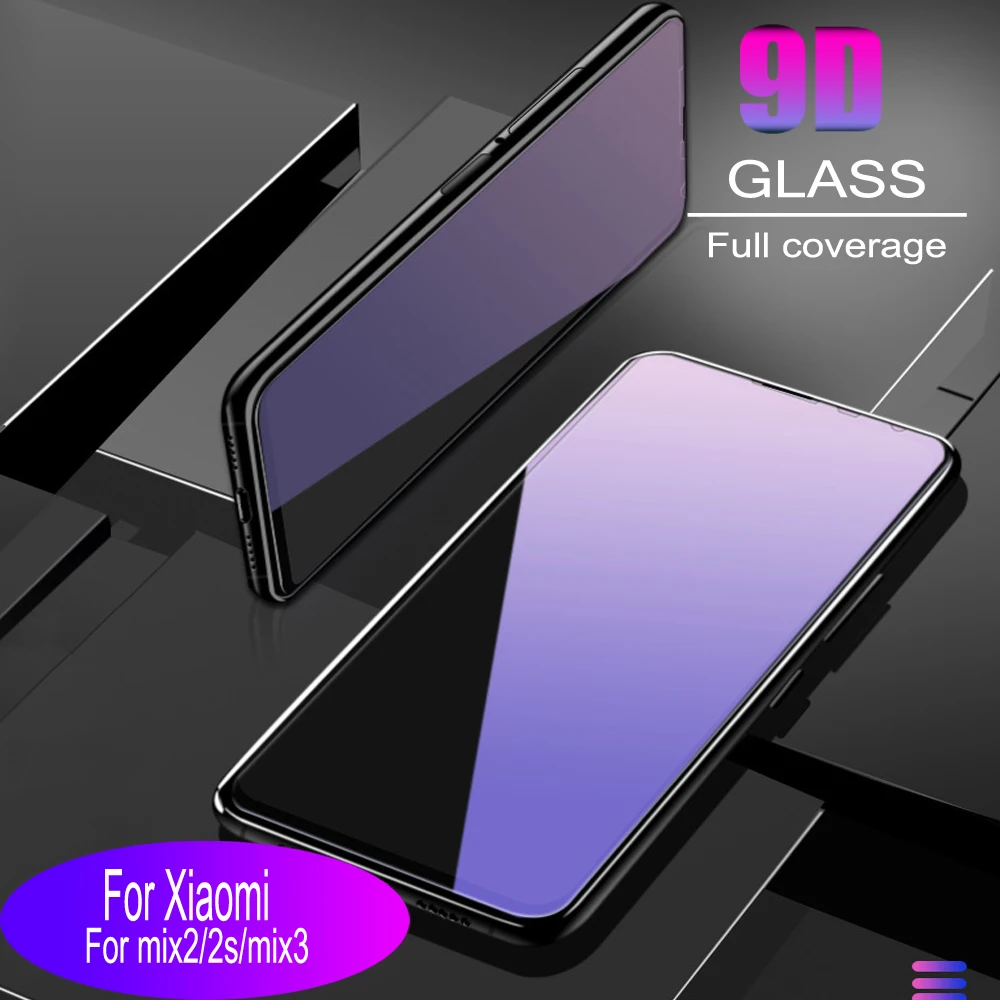 

Закаленное стекло 9D с полным покрытием для xiaomi MIX 2 2S MIX 3, защитная пленка для экрана с защитой от синего света, 10 шт.