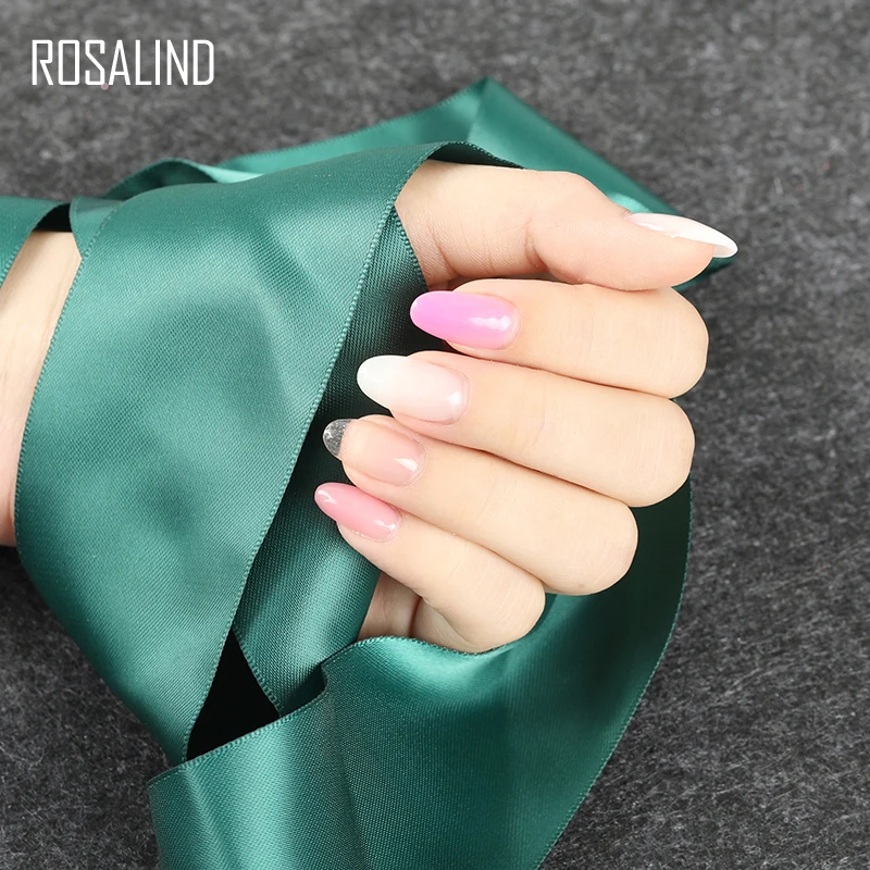 Гибридный лак ROSALIND для наращивания ногтей, полигель для наращивания ногтей, 10 мл, Полупостоянный УФ-лак для ногтей
