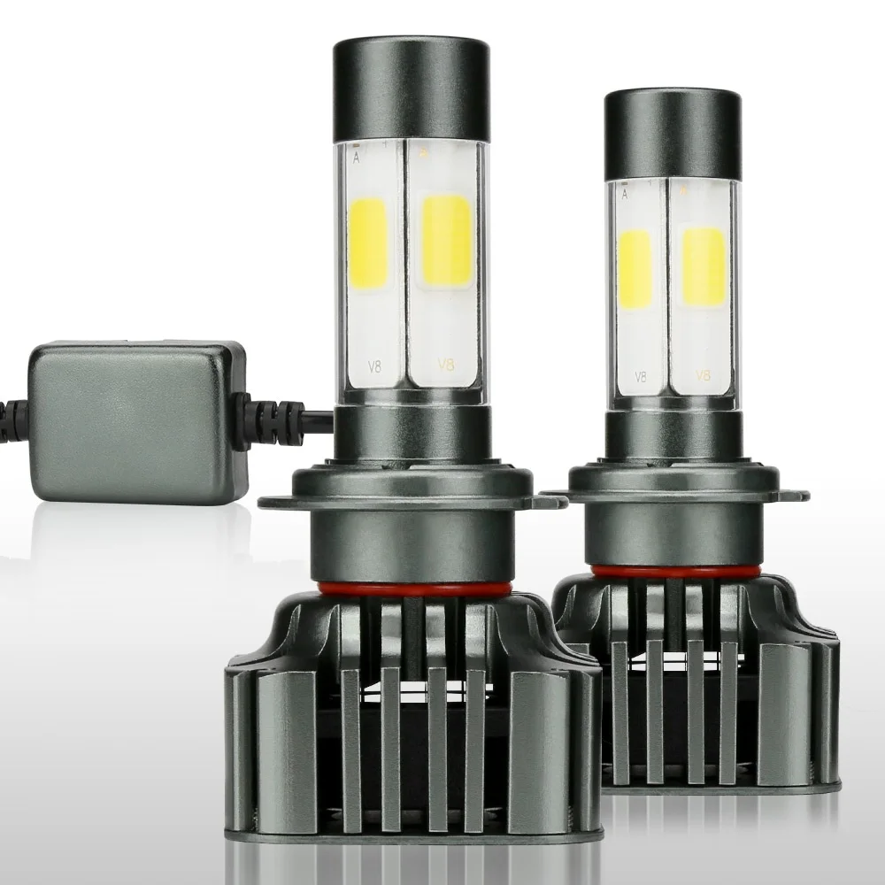 Zdata H7 светодиодная лампа Canbus H4 Led головной светильник s COB H11 9005 100 Вт 12000LM/комплект H8 H9 HB3 12 в 24 в автомобильный противотуманный светильник Авто 3000 К 6000 К 8000 К