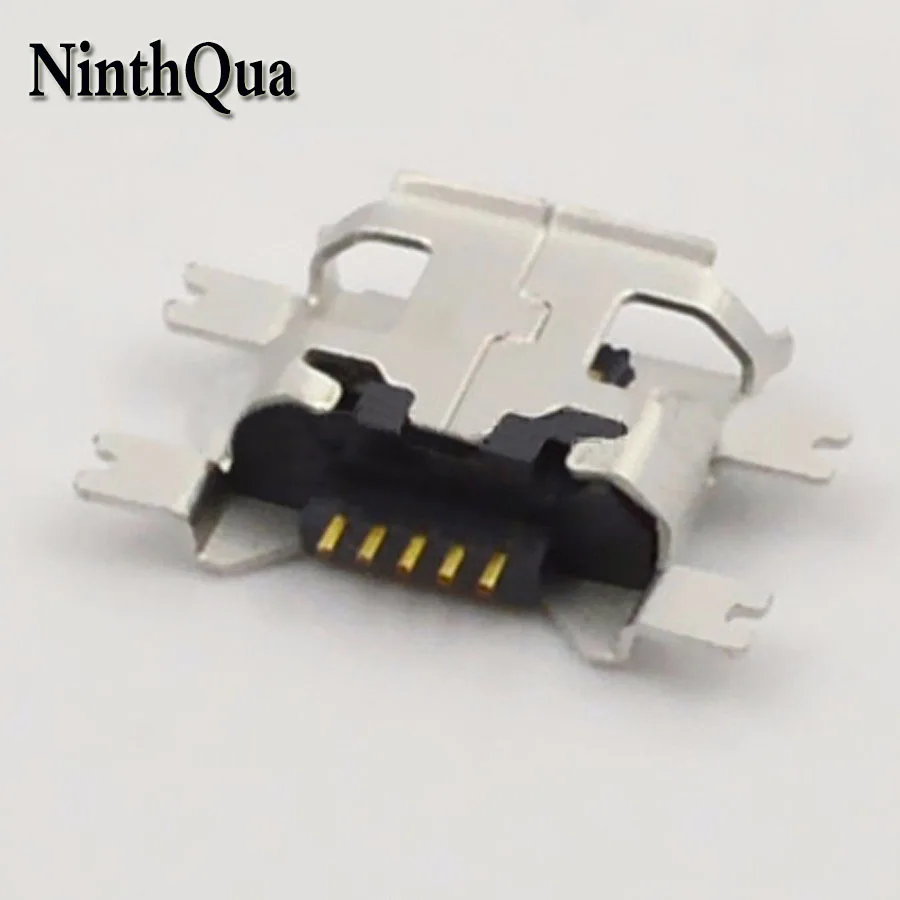 5 контактный разъем MICRO USB интерфейсный с 4 фиксированными контактами Смещенные