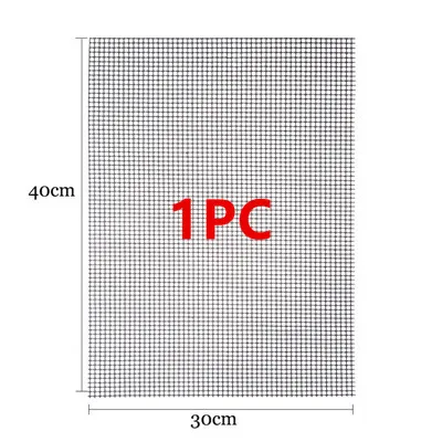 1PC 30X40CM Антипригарные коврики для жарки барбекю высокозащищенная сетка форма коврик для барбекю термостойкий многоразовый гриль сетка для активного отдыха барбекю - Цвет: 1PC 30X40CM
