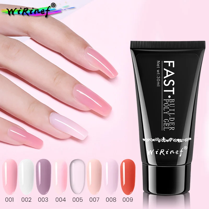 WiRinef 30g 8 цветов био Гели Soak Off поли моментальный эффект! УФ гель акриловый Фрезер