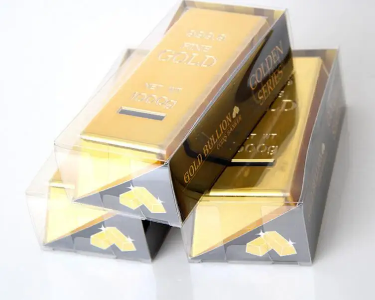 100 шт. ABS пластиковая Копилка золотой Bullion коробка для монет чехол денежная