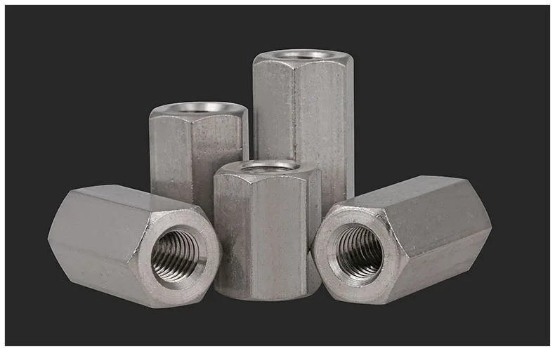 5 шт. M10* 1,25 Тонкая нить шестигранный стержень продлить муфта nut304 из нержавеющей стали ходовой винт подключения гайка Длина = 25/30/35 мм