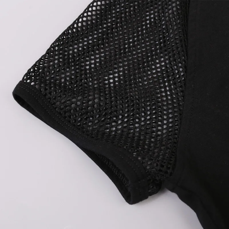 Короткие футболки для бега летние спортивные топы с сетчатым рукавом дышащие