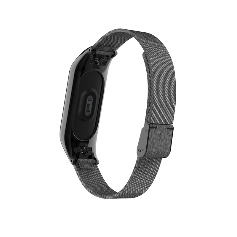 Hangrui Mi Band 3 Strap Metal Coarse Mesh Replacement Wriststrap For Xiaomi Fitness Tracker Smart Bracelet Accessories | Электроника