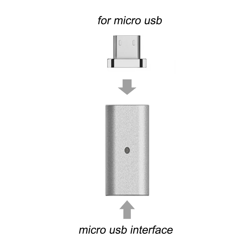 micro to android Магнитный адаптер Micro Usb, магнитный разъем для IPhone, Android, Тип C, 3 в 1, кабель для передачи данных, конвертер для Xiaomi, samsung, huawei - Цвет: micro to android