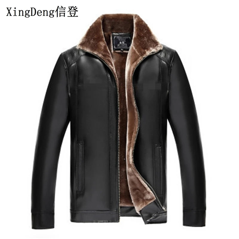 Куртка XingDeng мужская из ПУ кожи Свободная Повседневная модная верхняя одежда на
