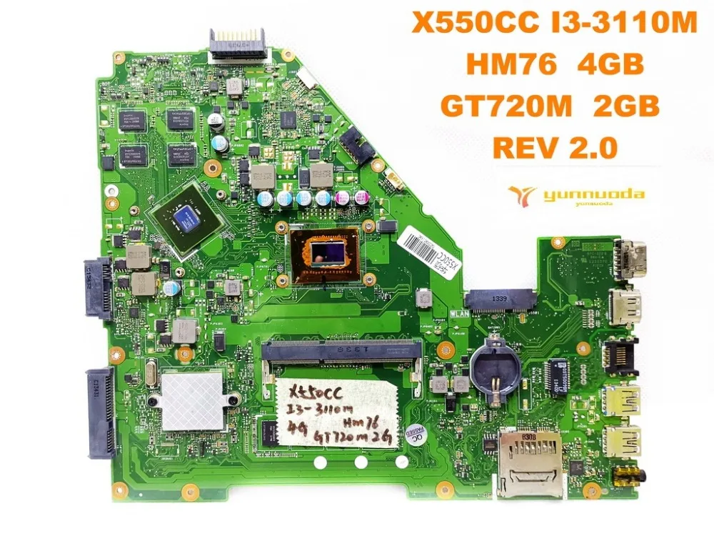 Оригинал для ноутбука ASUS X550CC материнская плата I3 3110M HM76 4 Гб GT720M 2 REV 0