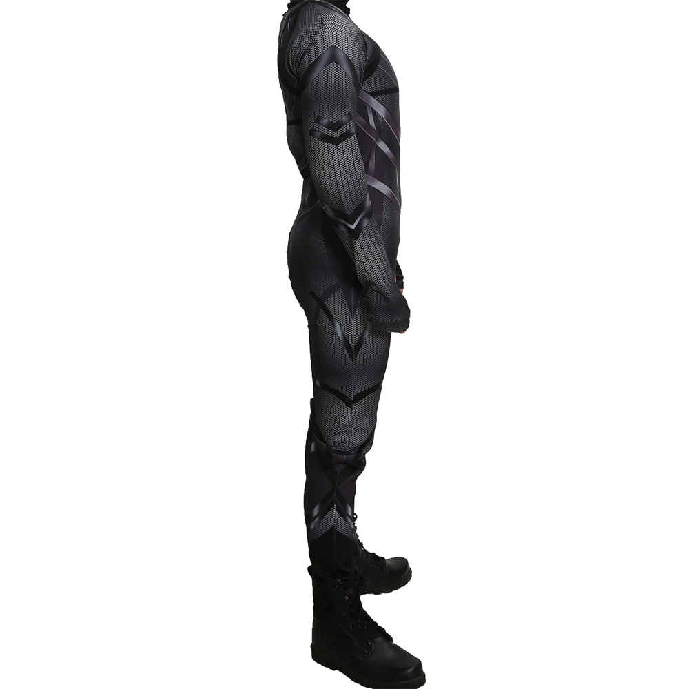 Coslive Капитан Америка 3: Civil War Black Panther комбинезон Косплэй костюм для взрослых Для
