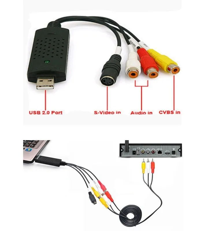 Адаптер для видеосъемки с USB 2 0 VHS на DVD конвертер ПК PS3 и XBOX win 7 8 10 32 64 win10 2019|capture