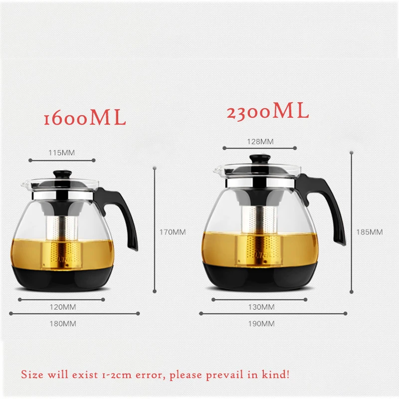 Чайник GFHGSD стеклянный чайник со съемным фильтром из стали л/л|teapot with infuser|teapot