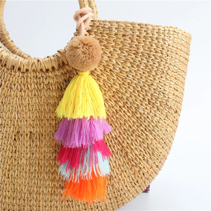 1 шт. подвески сумочки с кисточками Висячие ювелирные изделия помпоном женские