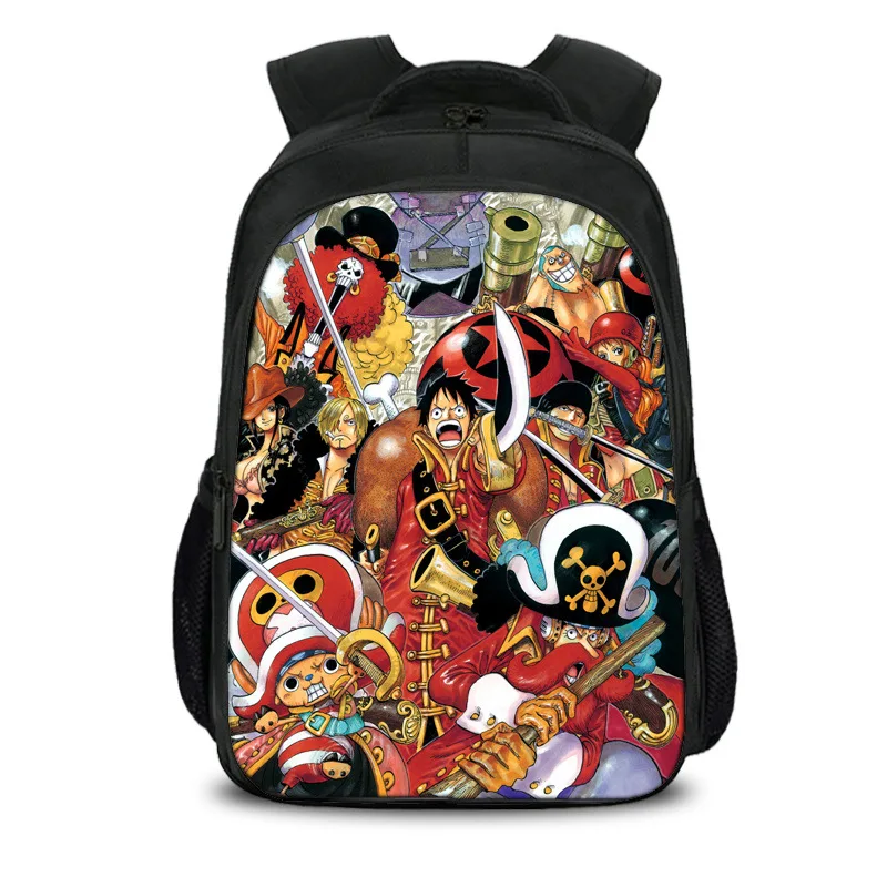 Japanese Anime One Piece Backpack FNNA UT Ace Zoro Sanji Luffy Women Men Casual Bag Boys Girls School Bags Laptop Mochila Bolsa | Багаж и