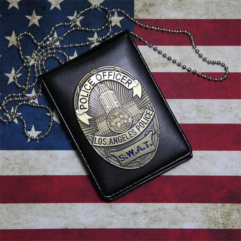 1 шт. LA полиции SWAT значки сотрудника карты держатель для ID 1:1 подарок Косплэй