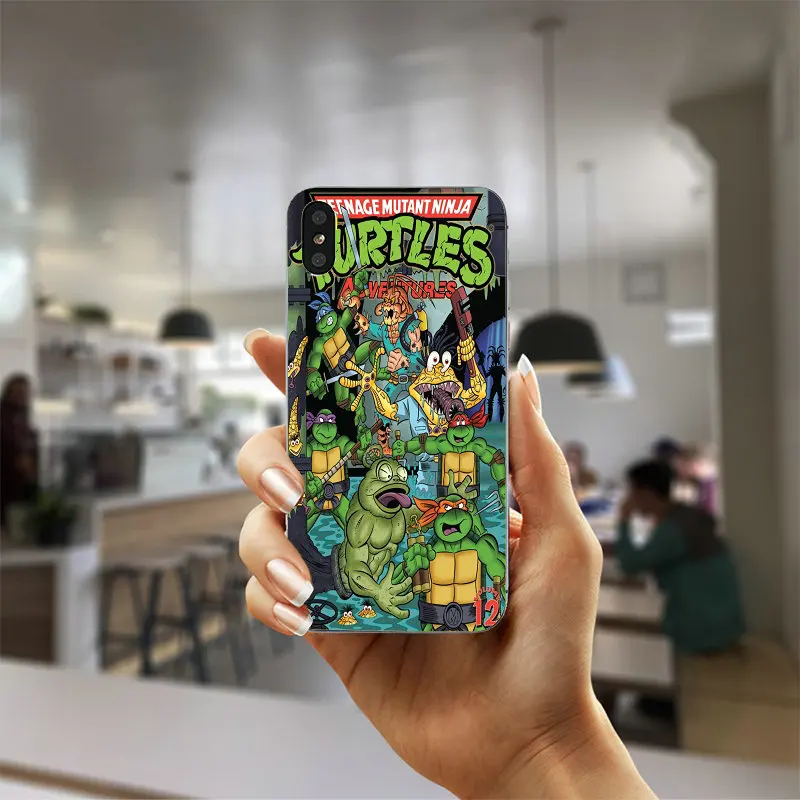 Soft Clear TPU Silicone Cell Phone Cases Coque for iPhone X 4 4S 5 5S 5C SE 6 6S 7 8 Plus Bags TMNT Teenage Mutant Ninja Turtles | Мобильные