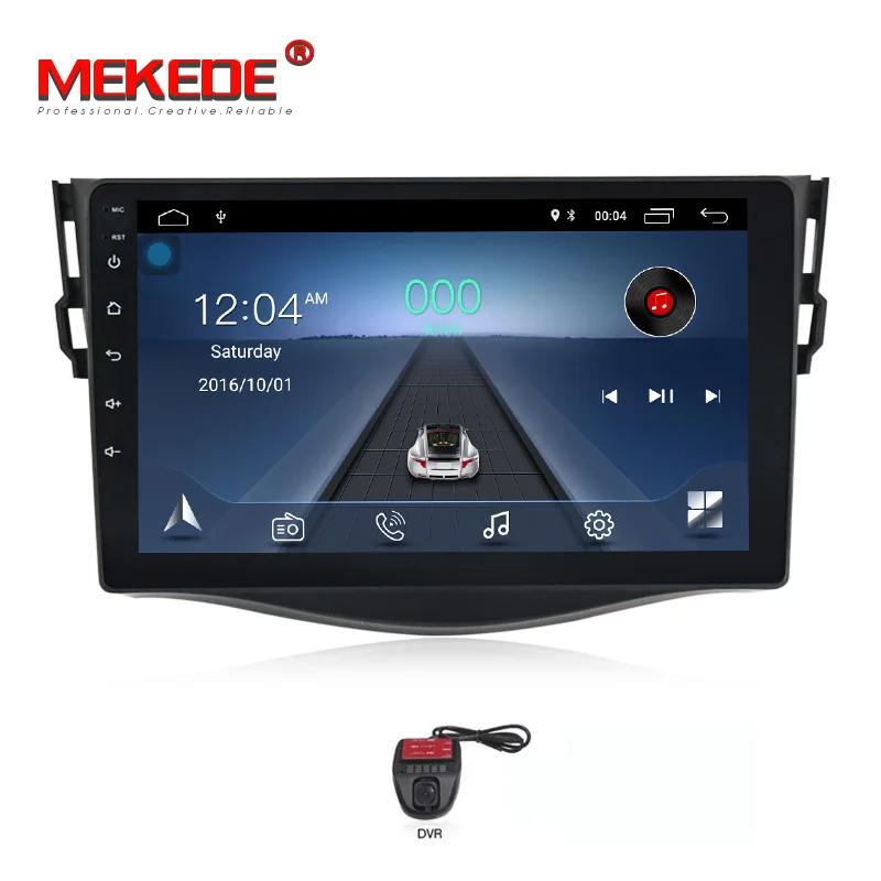 Mekede Android 8,1 автомобильный dvd-плеер для Toyota RAV4 Rav 4 2007 2008 2009 2010 2011 2 din 1024*600 gps навигация wifi 4 ядра - Цвет: CAR DVD DVR