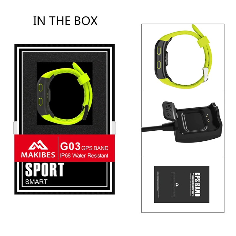 Makibes G03 gps Smart Band IP68 Водонепроницаемый спортивный браслет нескольких видов спорта