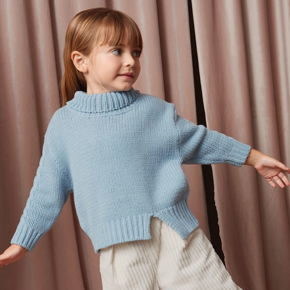 Мини свитер Balabala детский с воротником хомутом Хлопковый вязаный для маленьких